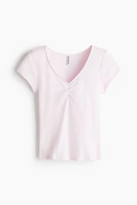 Ribbed V-Neck Top