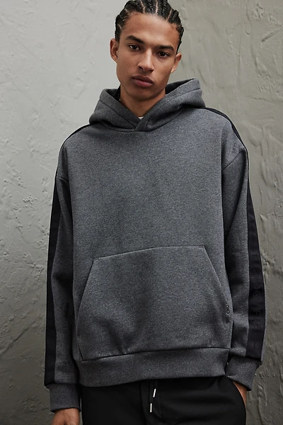 Loose Fit Hoodie with Side Stripes