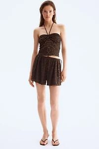 Crinkled Jersey Shorts