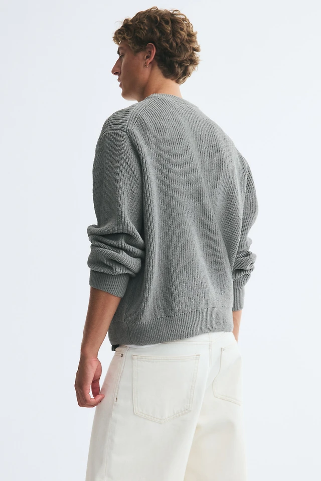 Relaxed-Fit Rib-Knit Sweater