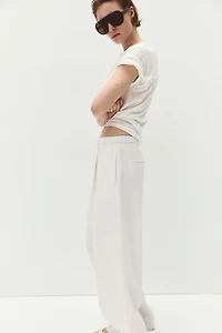 Pantalon tonneau à plis
