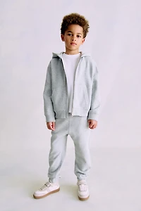 Hooded Cotton Sweatshirt Jacket