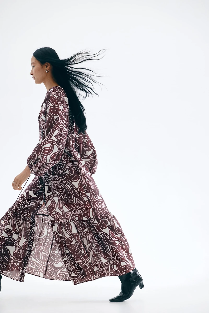 Oversized Tie-Belt Dress