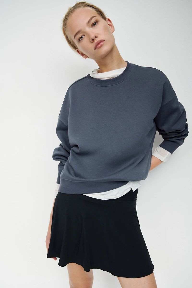 Sweatshirt with Printed Motif