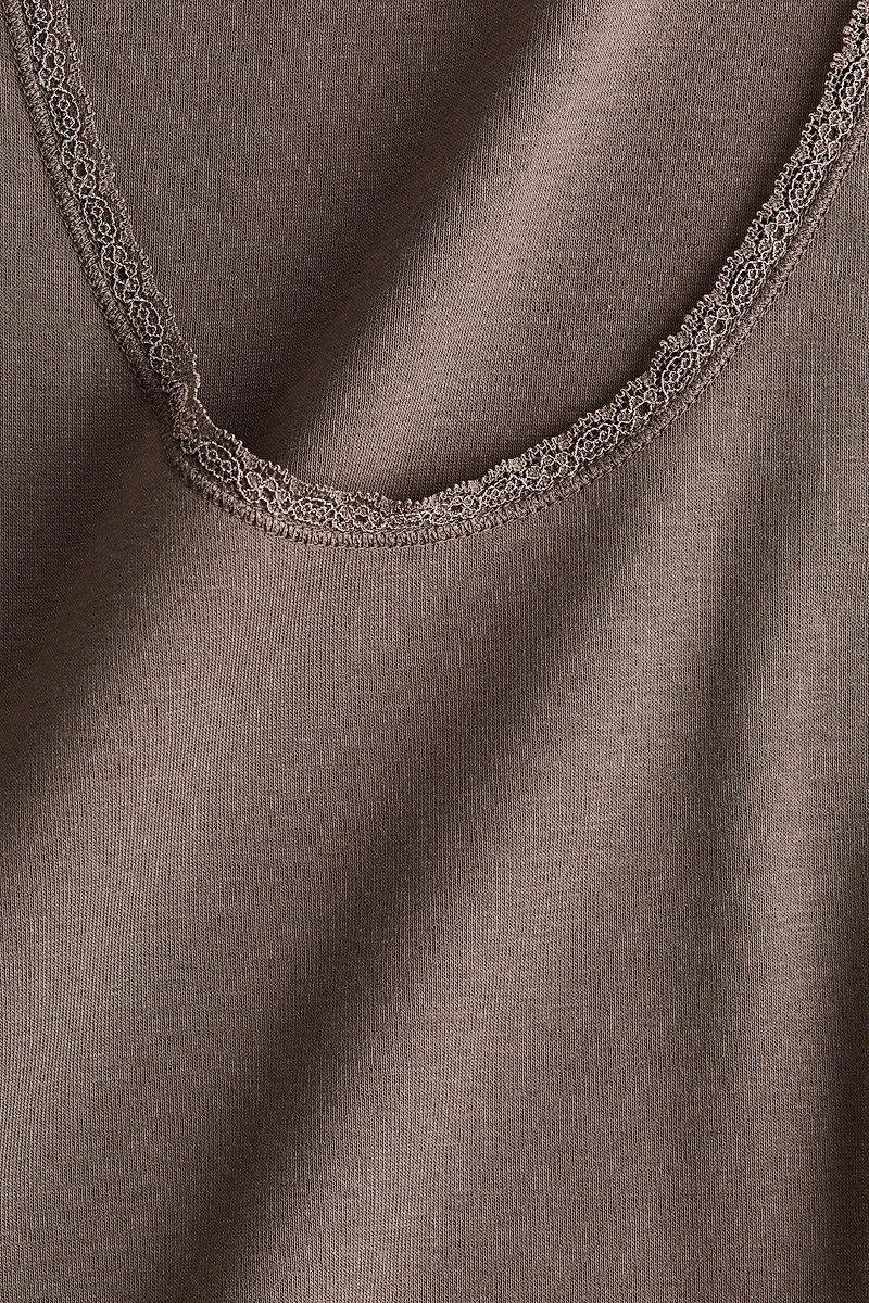 Lace-Trimmed Tank Top