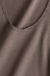Lace-Trimmed Tank Top