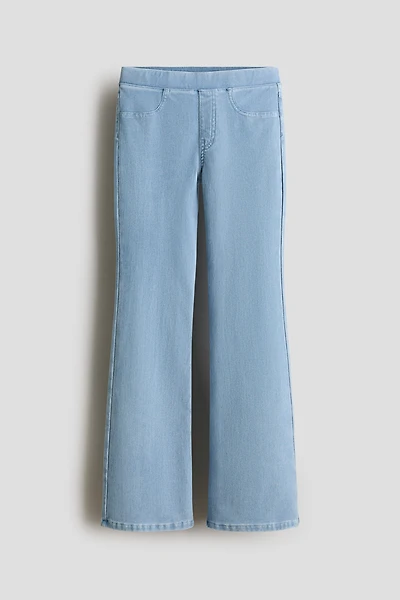 Denim-Look Flared Jeggings