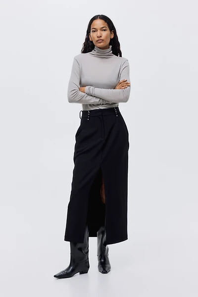 Pima Cotton Turtleneck Top
