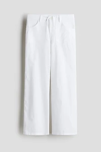 Wide-Leg Cotton Pants