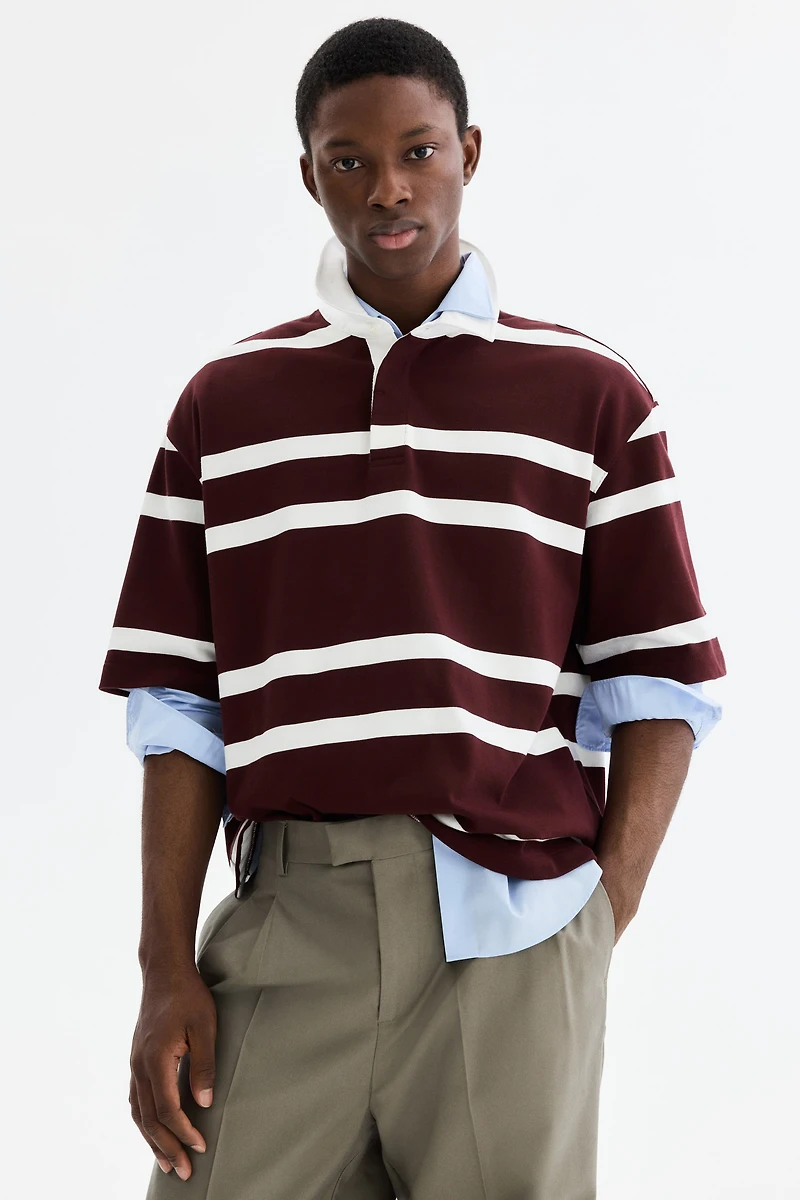 Loose-Fit Cotton Rugby Shirt