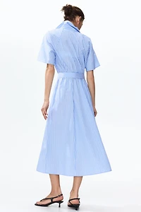Tie-Belt Shirt Dress