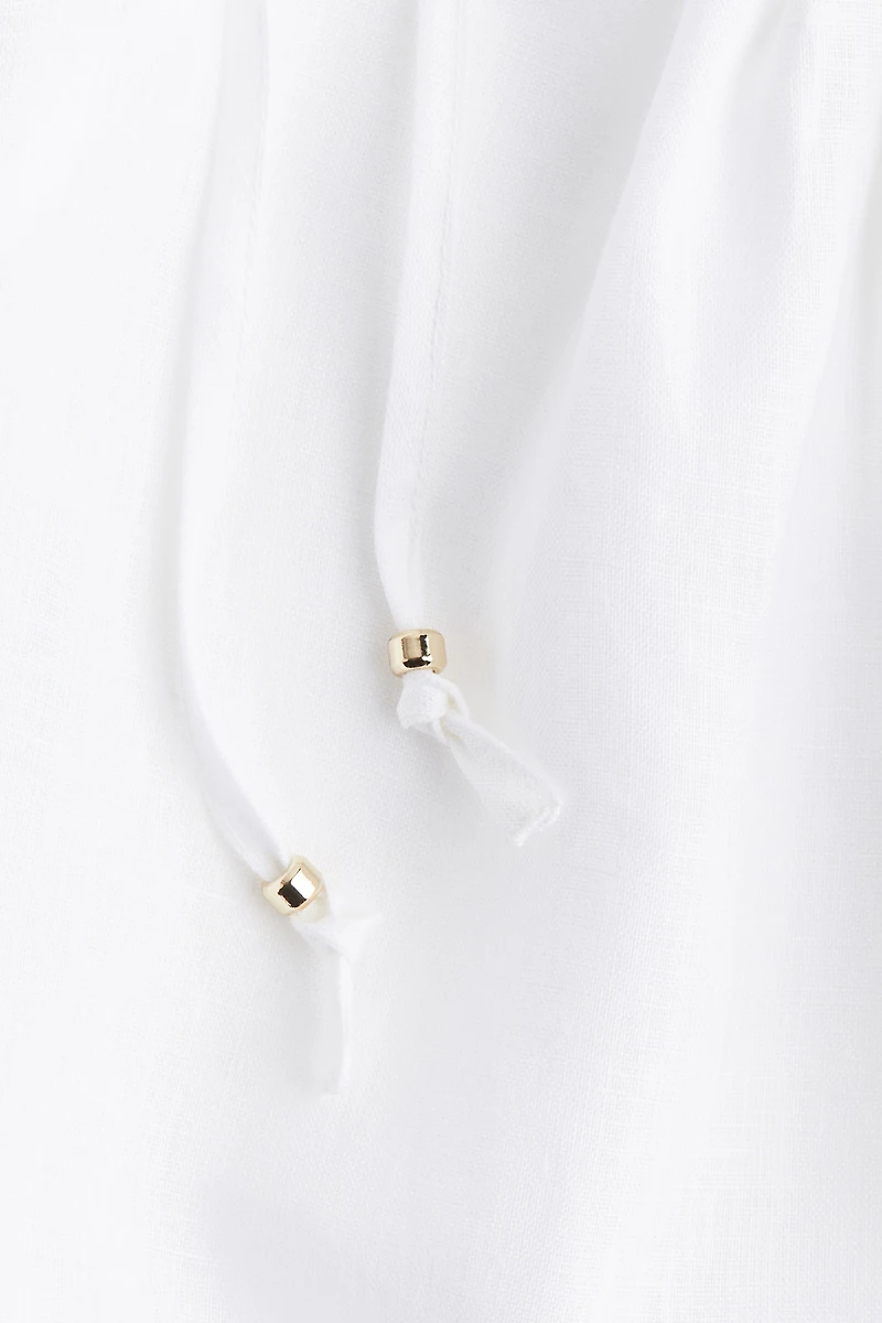 Linen tie-strap top