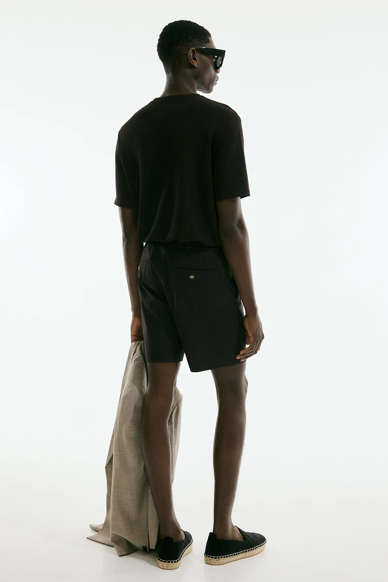 Relaxed-Fit Poplin Shorts