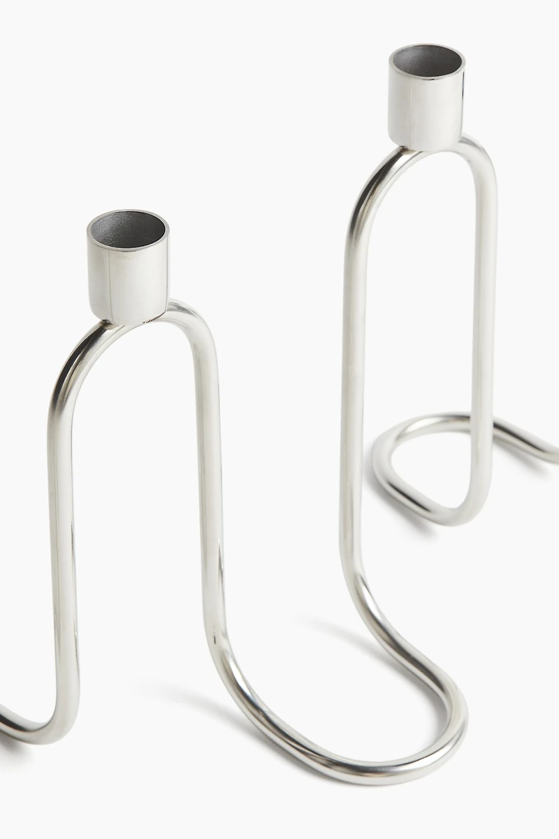 Wavy Metal Candelabra