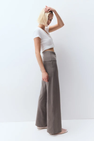 Foldover-Waist Jersey Pants