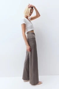 Foldover-Waist Jersey Pants