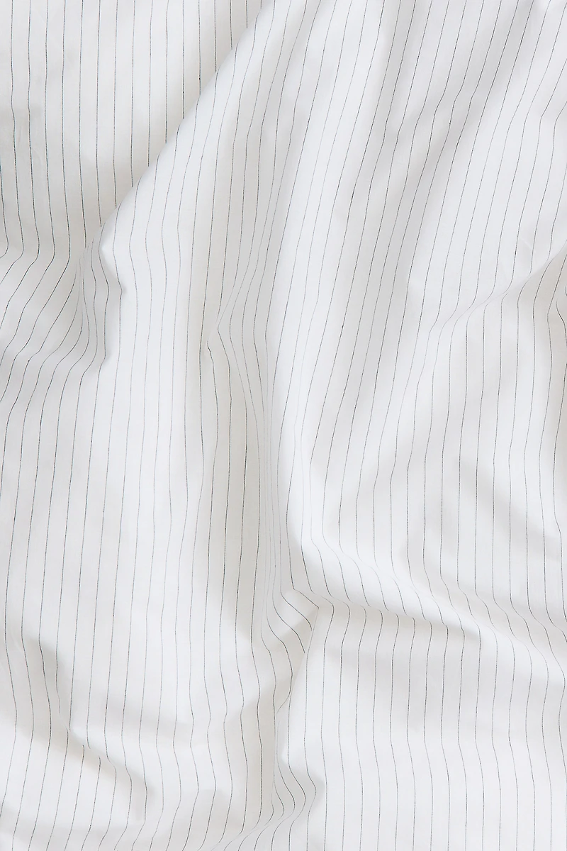 Pinstriped King/Queen Duvet Cover Set