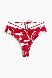 Tie-Detail Brazilian Bikini Bottoms