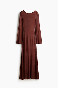 Robe maxi en tricot pointelle