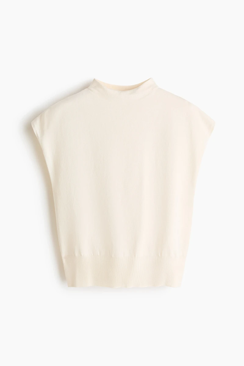 Haut à mancherons en tricot fin