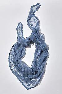 Embroidered Mesh Hip Scarf