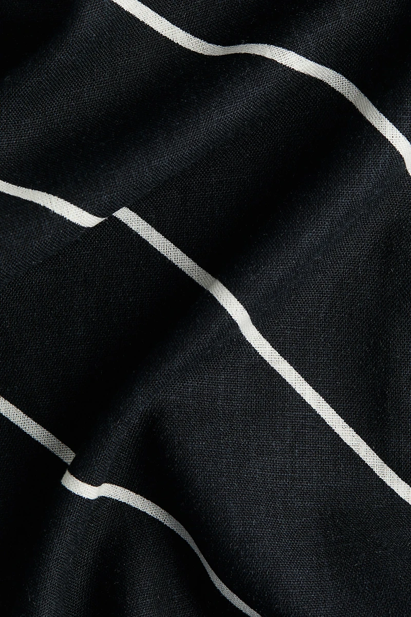 Linen-Blend Bandeau Dress