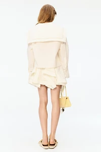 Poplin Blouse with Sailor Collar