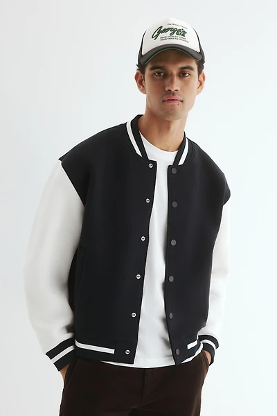 Loose-Fit Baseball Jacket