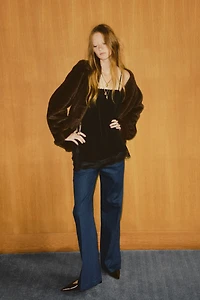 Jean évasé taille haute