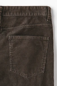 Pantalon décontracté en velours côtelé