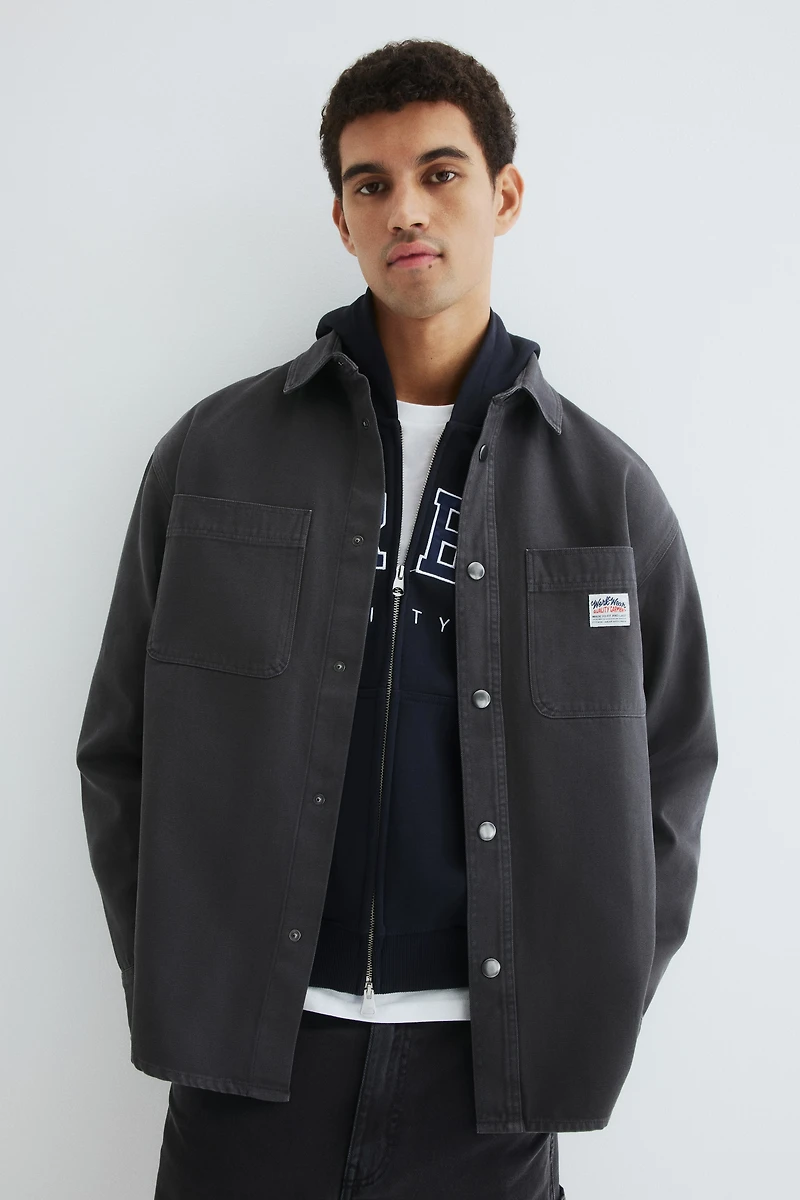 Oversized-Fit Canvas Overshirt