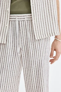 Relaxed-Fit Linen-Blend Pants