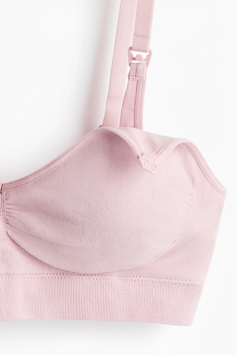 MAMA Seamless Padded Cotton-Blend Nursing Bra