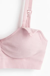 MAMA Seamless Padded Cotton-Blend Nursing Bra