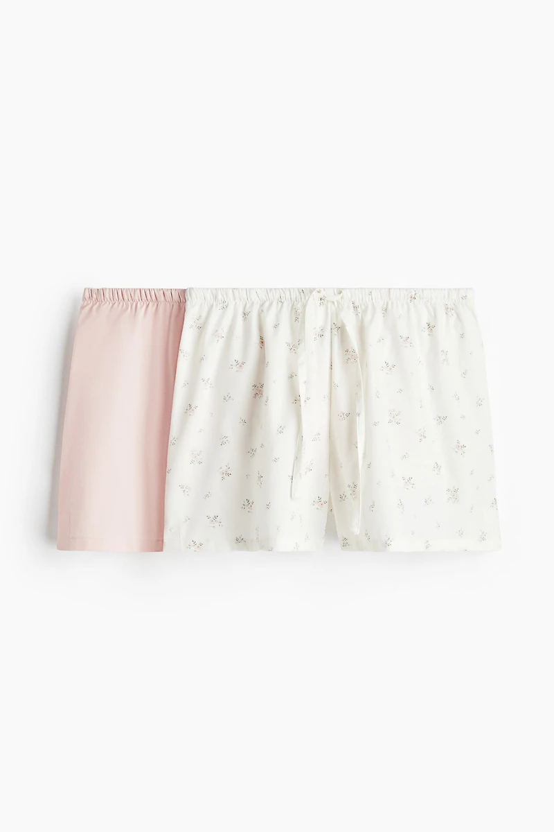 2-pack Cotton Poplin Pajama Shorts