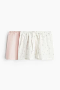 2-pack Cotton Poplin Pajama Shorts