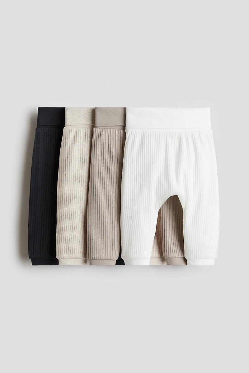 4-pack Ribbed Cotton Pants