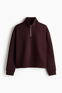 Loose Fit Zip-top scuba sweatshirt