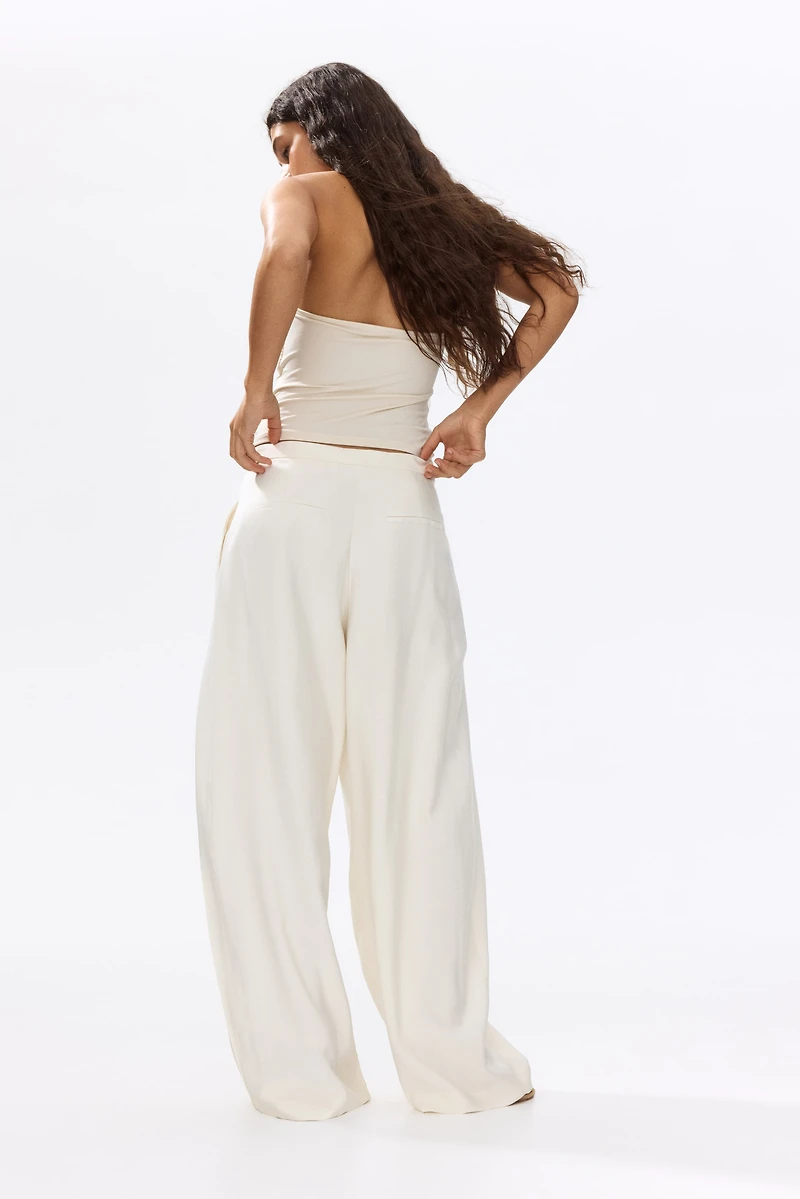 Wrap-Detail Balloon-Leg Pants