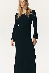 Ribbed Off-the-Shoulder Dress