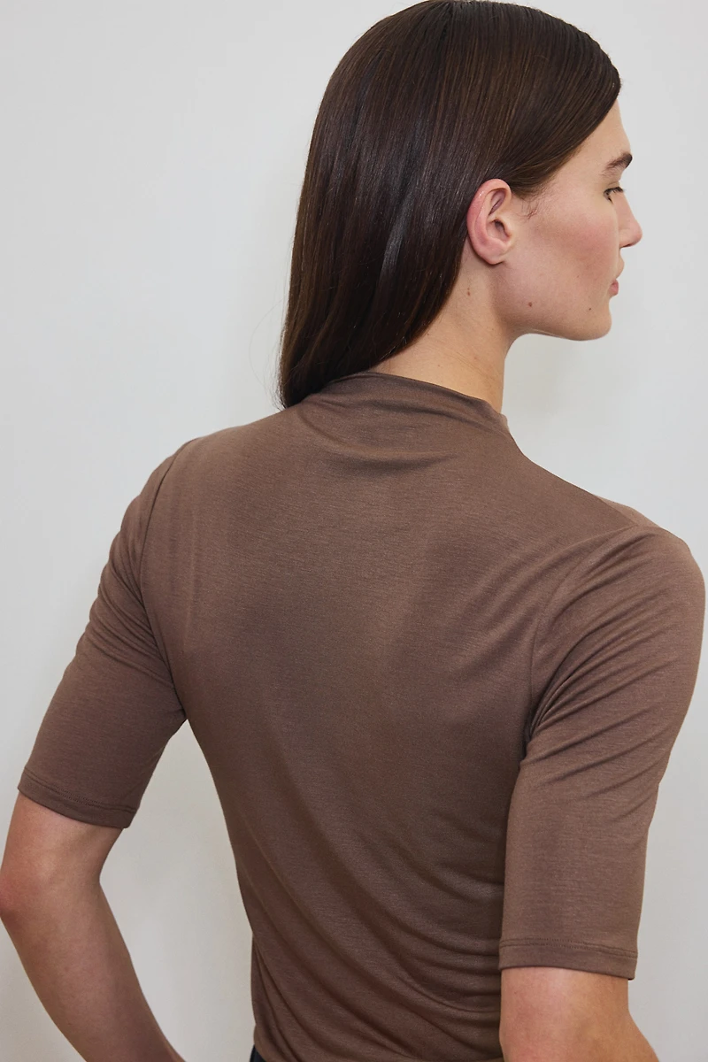 Warming Slim-Fit Mock Turtleneck T-Shirt