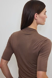 Warming Slim-Fit Mock Turtleneck T-Shirt