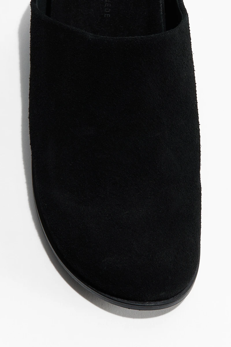 Suede Footbed Mules