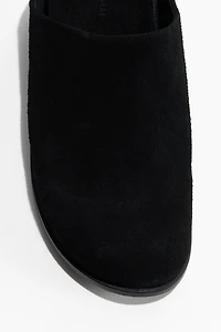 Suede Footbed Mules