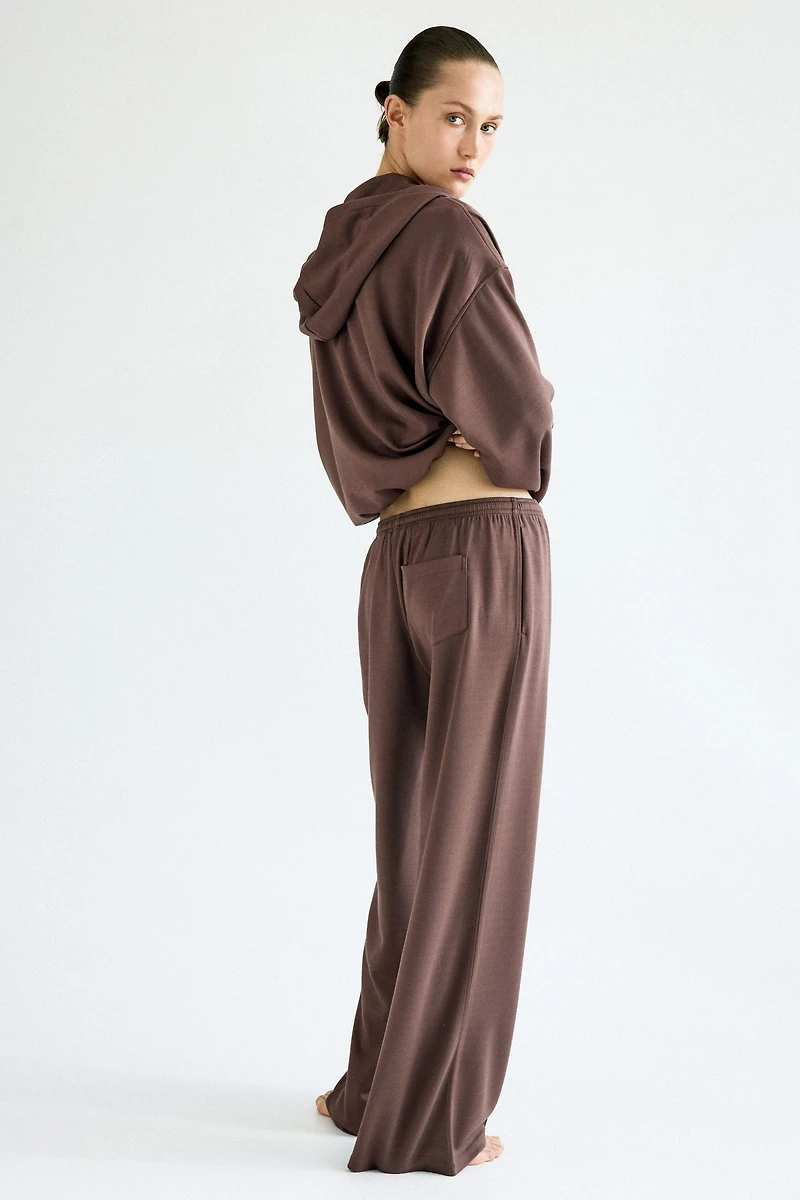 Viscose-Blend Drawstring Pants