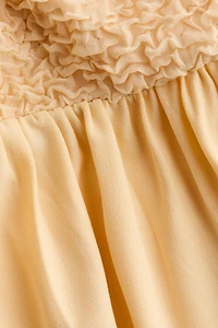 Smocked-Bodice Bandeau Dress