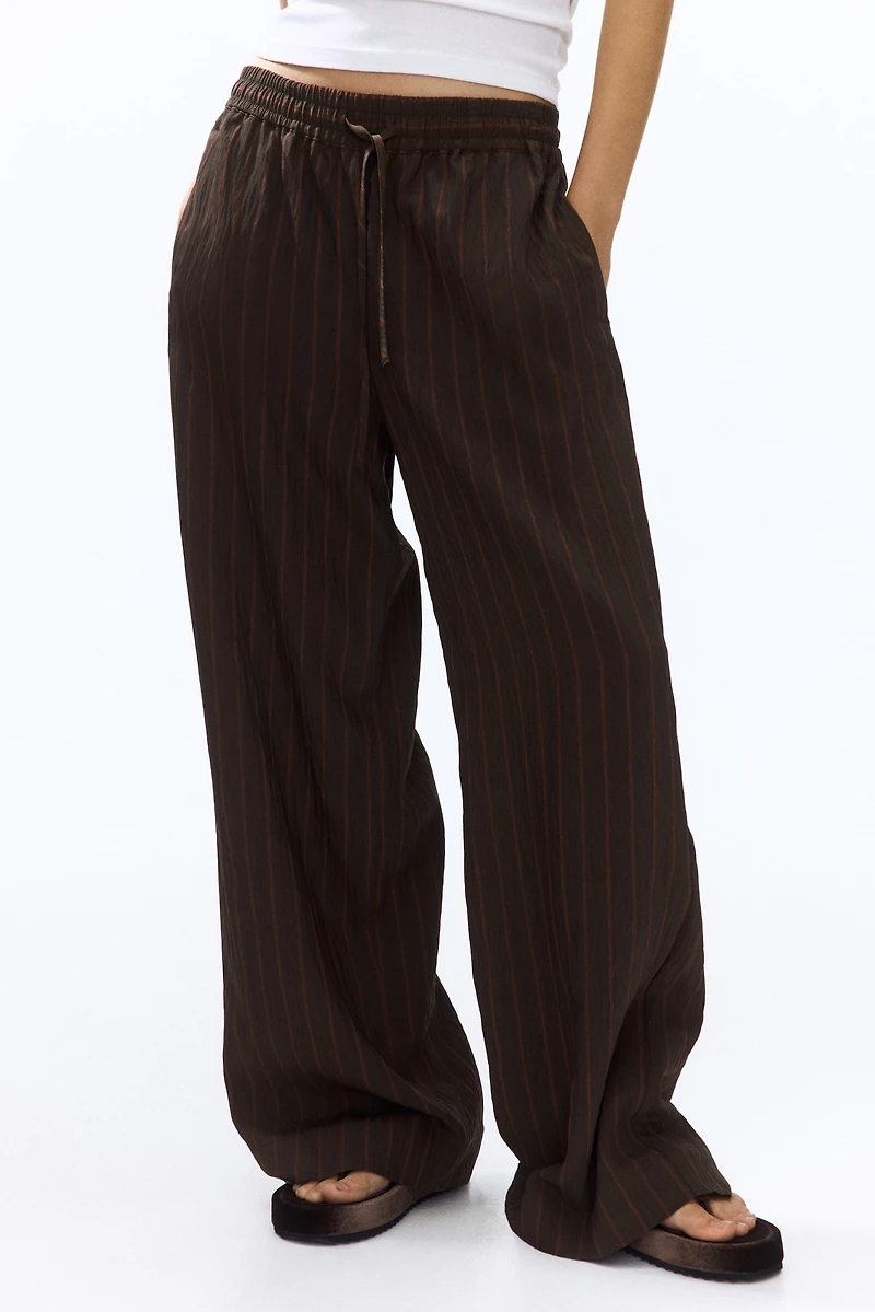 Pantalon droit avec taille élastique