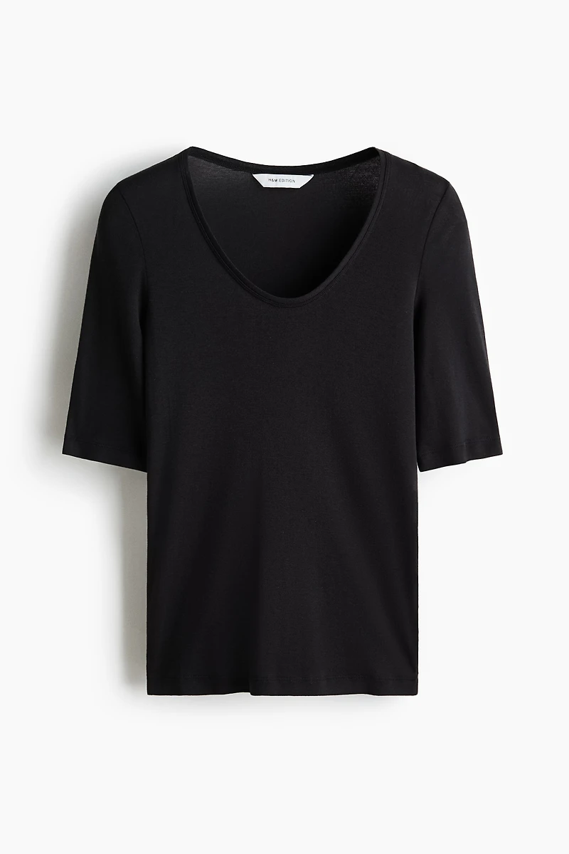 Scoop-Neck Pima Cotton Top
