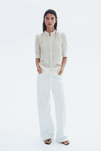 Puff-sleeved blouse