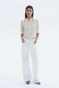 Puff-sleeved blouse